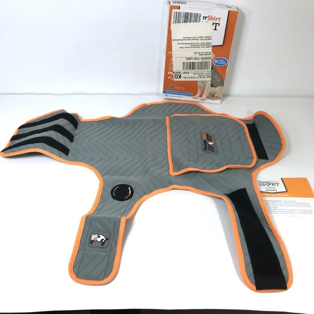 ThunderShirt Dog Harness Anxiety Relief Size M Gray Orange